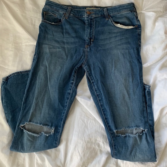 Topshop Denim - Topshop Leigh Distressed Jeans